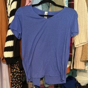 NWOT Ivivva Women's Blue V-Neck Short Sleeve Tee